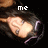 Pixelated image of a person with dark hair and light skin, showing where text above changes from "Me" to ")3", with visible hand near face