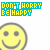 identical yellow smiley face icons with cyan text "DON'T WORRY BE HAPPY" above each, displayed in a repeating pattern across multiple and