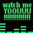 Green pixelated text and bar graphs on black background, with 'watch me YOOUU' repeated in four quadrants.