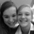 Two people in grayscale close-up pose together, smiling with eyes open and closed across four