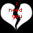 Two white broken hearts with red text 'i need you' on black background, one heart slightly shifted left.