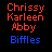 Pixelated text displays names and repeated 'FOREVER!' phrases on a dark background with blue speckles.