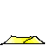 Pixel art character with gray body and blue eyes holding yellow objects, transitioning through multiple poses and expressions.