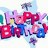 Pixelated birthday-themed icon with 'Happy Birthday' text, blue , and '...to... ME!!!' text across four quadrants