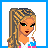 Pixel art contact sheet showing a female character in beach-themed attire with multiple views of her outfit and repeated "beach babe" text across frames.