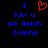 Pixelated text and heart symbol on black background with blue letters and red heart.