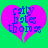 Two identical pixelated heart-shaped icons with blue text on a green background, each displaying 'satty hates thoms' in blocky font.