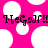 A static image with a bright pink background featuring large white polka dots and repeated black text reading "MeGaJr!!" in a pixelated font.