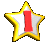 Five star-shaped icons with yellow borders and red 'I' symbols on white backgrounds, arranged in two against a gray backdrop