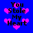 Blue background with pink pixelated hearts and black text reading "You Stole My Heart" in four quadrants.