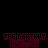 Animated icon with repeated text 'THE DEATHLY HALLOWS' in dark red, scattered pink stars and crosses on black background.