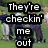 Four- of pixelated outdoor scene with people on grass, overlaid text in black boxes reading They're checkin' me out I'm SMOKIN' HOT They think McFLY