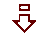 Two pixelated downward-pointing arrows with rectangular tops, one dark red and one bright red on gray background.
