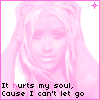 pink-tinted images showing a person with hands behind their head, each containing identical text at the bottom