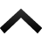 Black V-shaped icon with smooth gradient fill on light gray background, rendered in pixelated style with soft anti-aliasing edges.