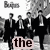 Black-and-white pixelated image of four figures in suits with text "the beatles" at bottom, repeated across multiple