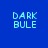 Four pixelated blue display 'DARK BULE' text with varying light effects on a solid background
