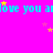 Bright pink background with repeating cyan text "love you adove you adove you" and scattered yellow and pink stars.
