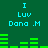 Green background with cyan text reading "I Luv Dora .M" and green bar graphs that change shape across frames.