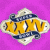 Animated sequence showing Baltimore Ravens Super Bowl XXXV championship icon with changing text and logo elements on a purple background.