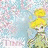 Pixelated anime-style character with yellow hair and green dress against light blue background, transitioning to close-up of orange-haired face with wide eyes.