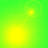 A green and yellow gradient background with four distinct bright yellow circular light effects arranged in a pattern