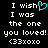 Pixelated text on black background with cyan heart symbol replacing 'I wish' lettering, repeated twice side-by-side.