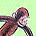 Pixelated static icon of a figure in motion against light green background with visible dithering and color blending.