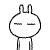 A black-and-white cartoon character with rabbit ears undergoes sequential pose and expression changes