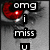 A four- shows a close-up of a person's eye with red irises and tears, accompanied by text reading 'omg i miss u' in the top-left