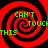 Four identical red and black spiral patterns arranged in a with green text reading "CAN'T TOUCH THIS" overlaid on each spiral
