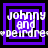 Four identical pixelated icons arranged in a , each featuring white text on purple and black backgrounds with visible digital artifacts