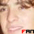 A pixelated close-up of a person's face with varying mouth expressions, overlaid with red and black text fragments.