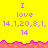 Yellow background with purple text "I love" repeated three times, followed by numeric strings and the number 14, bordered by pink and orange pixelated wave patterns.