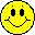 Nine yellow circular pixel art faces arranged in a on gray background, each with distinct eye and mouth expressions including closed eyes, winking, smiling, and tongue-out poses