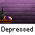 Animated sequence showing a yellow figure with white hair repeatedly interacting with a small boat on a purple background, accompanied by text and speech bubbles.