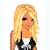 Pixel art contact sheet showing a blonde female character's full body in multiple frames with text "Be-utiful Blonde" and heart symbols below.