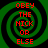 Four identical green spiral backgrounds with black outlines, each containing red pixelated text reading "OBEY THE NICK OR ELSE" in vertical alignment.