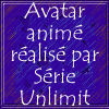 six TV show group photos with French text overlay on a purple background