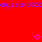 Red background with repeating blue text and pink heart icons arranged in a pattern