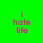 Green background with pink text reading "i hate life" in a of six identical static frames, one gray square visible on the right edge