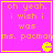 Four identical pink square with yellow borders display orange text and a Pac-Man icon, each showing the same static image