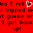 Red background with black pixelated text and a white heart-shaped icon containing a small dark symbol.