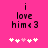 Pixelated text on bright pink background with animated heart sequence below.