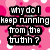 Pixelated text on a pink background with white and dark pink circular patterns.