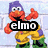 Pixelated character with red face and purple hat displays four text overlays: 'elmo', 'is', 'GANSTA', and a final pose without text.