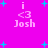 Pixelated icon with bright pink background, cyan stars, and repeated text elements in white and pink.