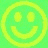 Four distinct smiley face icons arranged in a , each with unique color schemes on green backgrounds