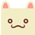 Pixelated cat face with pink ears, brown mustache, and changing mouth expressions across frames.