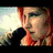 Four distinct pixelated images arranged in a : top-left shows a person with red hair holding a microphone, top-right depicts silhouettes on water at sunset, bottom-left features a figure with dark hair and glasses holding an object horizontally, bottom-right displays repeated white text "Crush" on black background